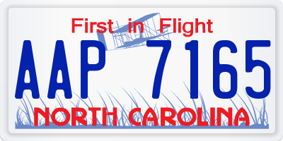 NC license plate AAP7165