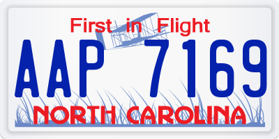 NC license plate AAP7169