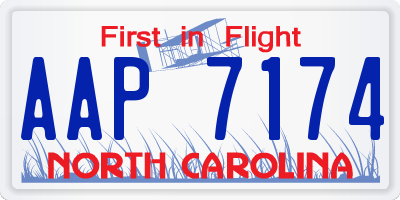 NC license plate AAP7174