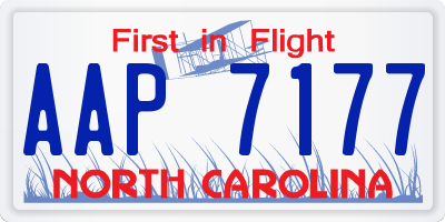 NC license plate AAP7177