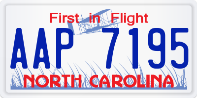 NC license plate AAP7195
