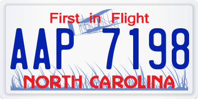 NC license plate AAP7198