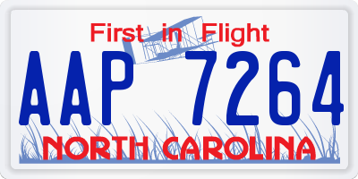 NC license plate AAP7264