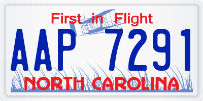 NC license plate AAP7291