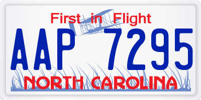 NC license plate AAP7295