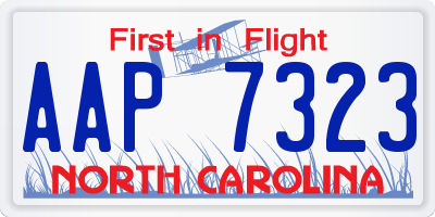 NC license plate AAP7323