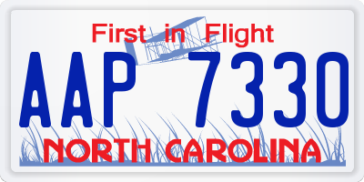 NC license plate AAP7330