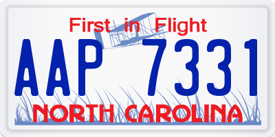 NC license plate AAP7331