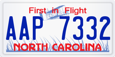 NC license plate AAP7332