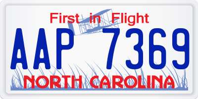 NC license plate AAP7369