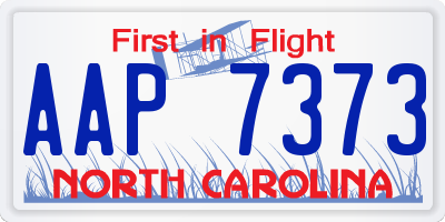NC license plate AAP7373