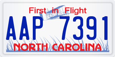 NC license plate AAP7391