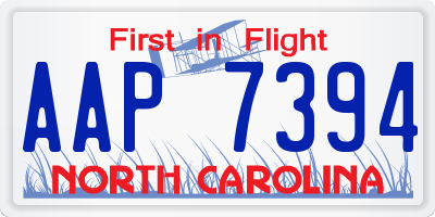 NC license plate AAP7394