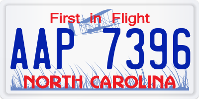 NC license plate AAP7396