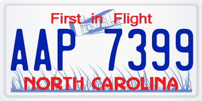 NC license plate AAP7399