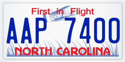 NC license plate AAP7400