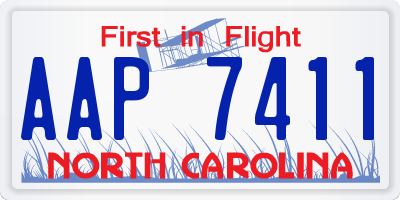 NC license plate AAP7411