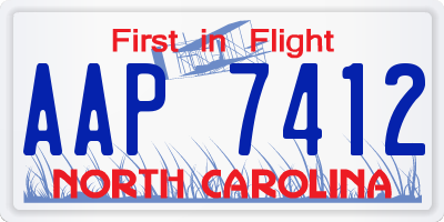 NC license plate AAP7412