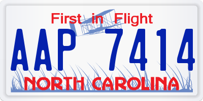 NC license plate AAP7414