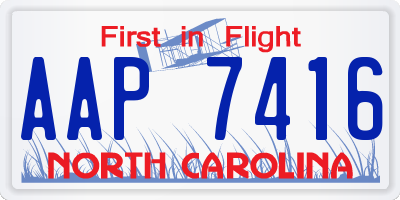 NC license plate AAP7416