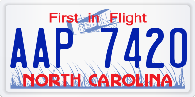 NC license plate AAP7420