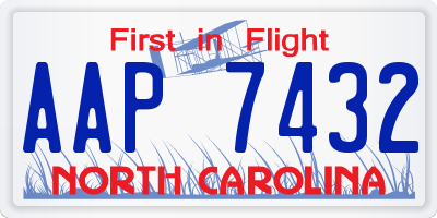 NC license plate AAP7432