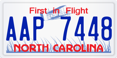 NC license plate AAP7448
