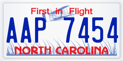 NC license plate AAP7454