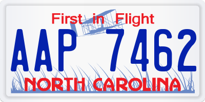 NC license plate AAP7462