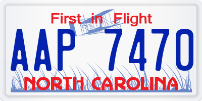 NC license plate AAP7470