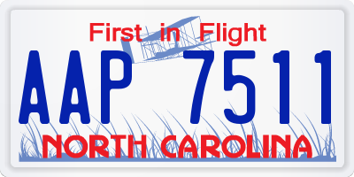 NC license plate AAP7511