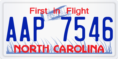 NC license plate AAP7546