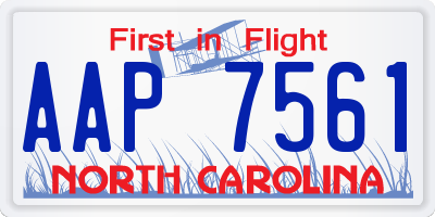 NC license plate AAP7561