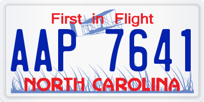NC license plate AAP7641