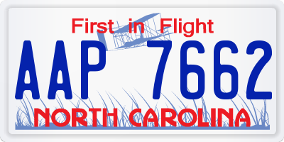 NC license plate AAP7662
