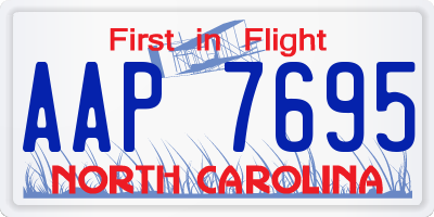 NC license plate AAP7695