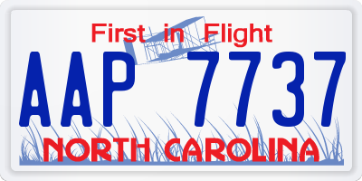 NC license plate AAP7737