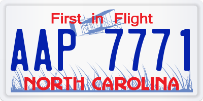 NC license plate AAP7771