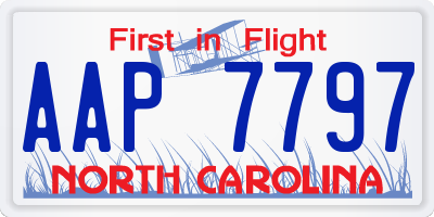 NC license plate AAP7797