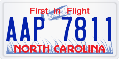 NC license plate AAP7811