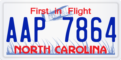 NC license plate AAP7864