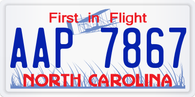 NC license plate AAP7867