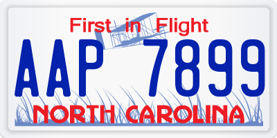 NC license plate AAP7899