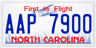 NC license plate AAP7900