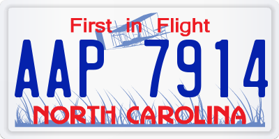 NC license plate AAP7914