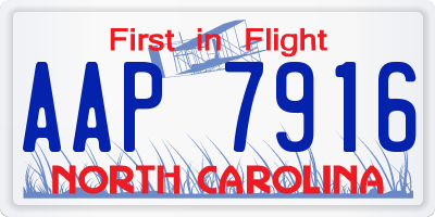 NC license plate AAP7916
