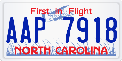 NC license plate AAP7918
