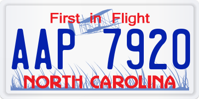 NC license plate AAP7920