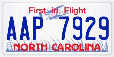 NC license plate AAP7929