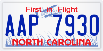NC license plate AAP7930